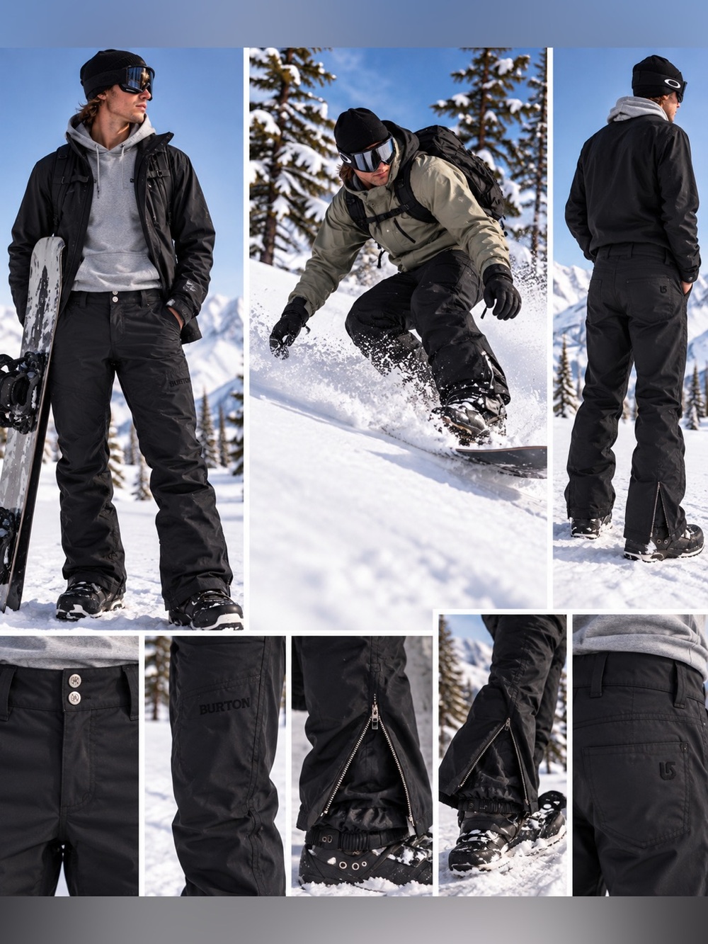 Burton Black winter Ski or snowboarding Pants Small